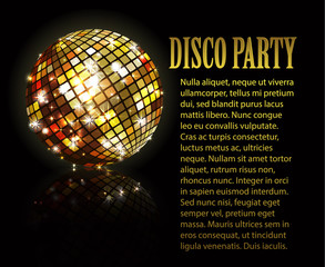 Wall Mural - background with disco ball