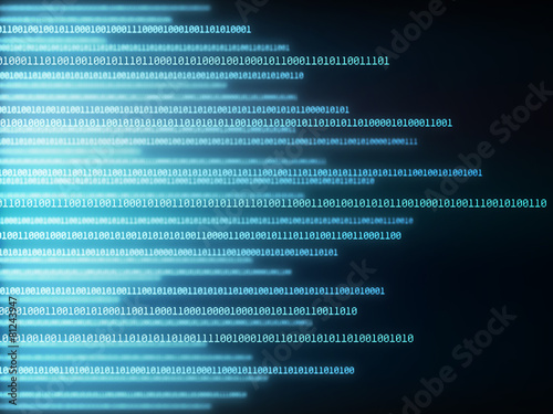 Fotografía Background image of binary codes in horizontal layout.