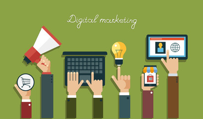 Digital marketing concept
