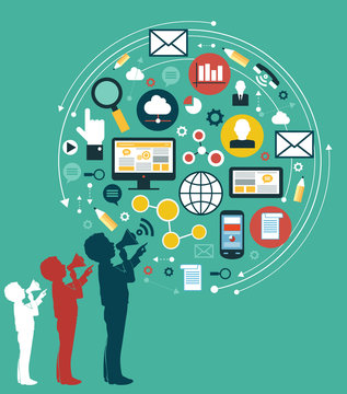 Digital marketing concept