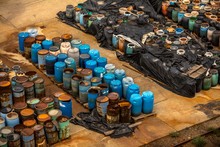 Several Barrels Of Toxic Waste