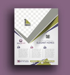 Wall Mural - real estate agent flyer & poster template