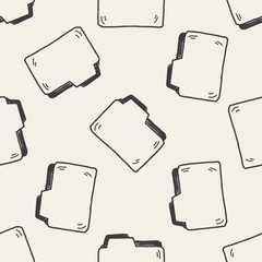 Poster - doodle folder seamless pattern background