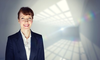 Poster - Composite image of happy businesswoman
