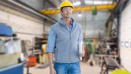Poster - Composite image of casual architect