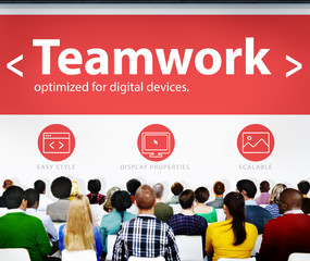 Canvas Print - Team Teamwork Seminar Web Page Learning Conference Concept