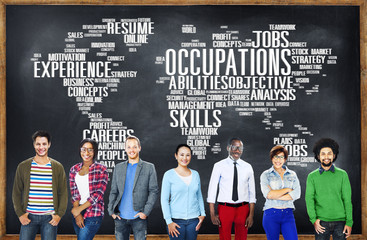 Poster - occupation job careers expertise human resources concept