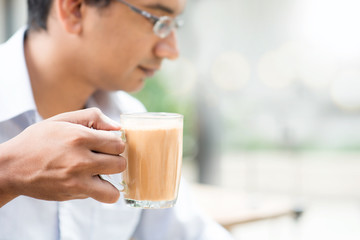 Man and milk tea