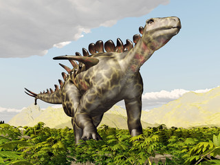 Naklejka 3d zwierzę roślina dinozaur