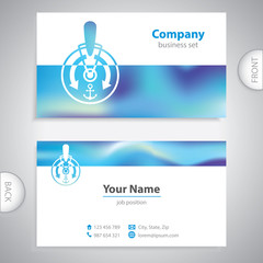 Wall Mural - business card - ships telegraph - captain's control room