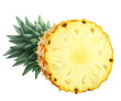 Pineapple cut half isolated on white background