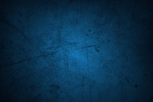 Dark Grunge Blue Texture Concrete Background