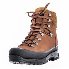 new hiking boot on white background