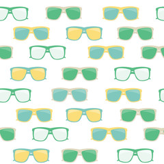 Sticker - Glasses and Sunglasses Seamless Pattern Vector Illustration