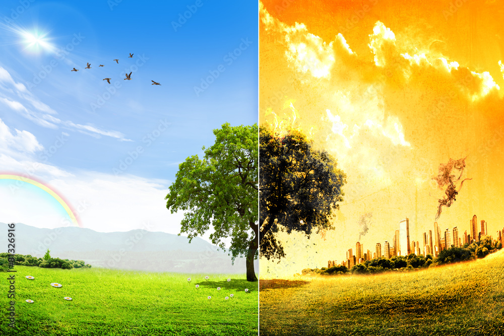 Global warming and pollution concept Stock Photo | Adobe Stock
