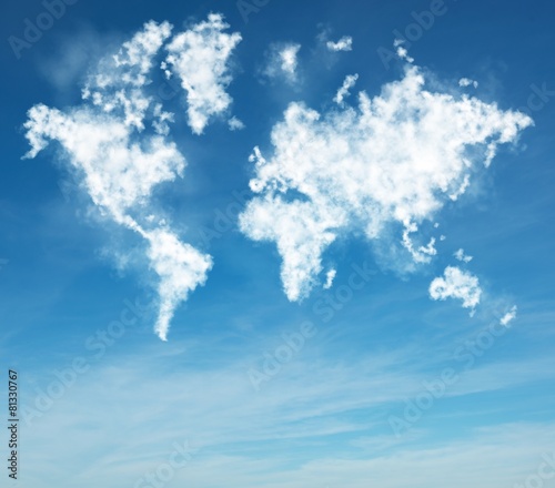 Nowoczesny obraz na płótnie Clouds geography