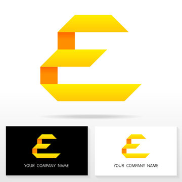 Letter E logo icon design template elements