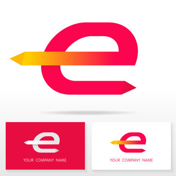 Letter E logo icon design template elements