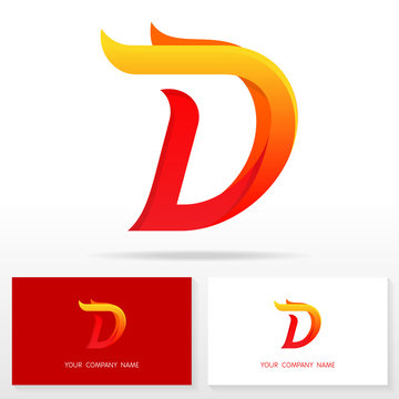 Letter D logo icon design template elements