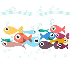 Plakat podwodne zwierzę ryba lato