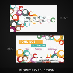 Wall Mural - colorful circle business card vector design