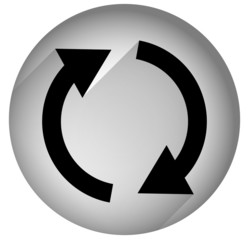 Aufkleber - Spinning, rotating arrows in circle for rotation, circular motio