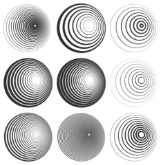 Poster - Concentric Circle Elements / Backgrounds. Abstract circle patter
