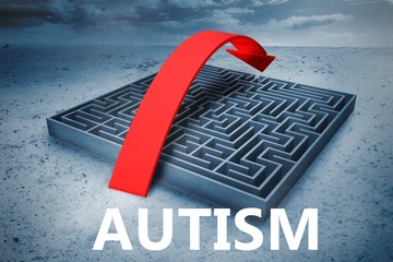 Poster - Composite image of autism