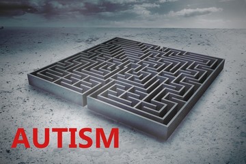 Poster - Composite image of autism