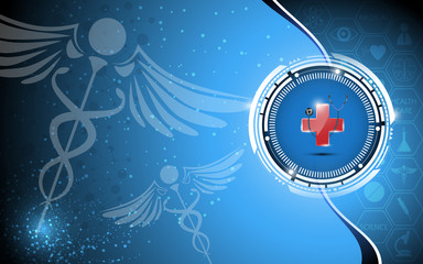 Sticker - abstract medical pharmacy concept background