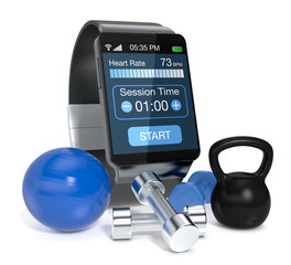 Wall Mural - smartwatch and fitness