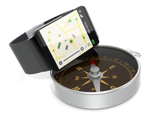 Wall Mural - smartwatch and gps