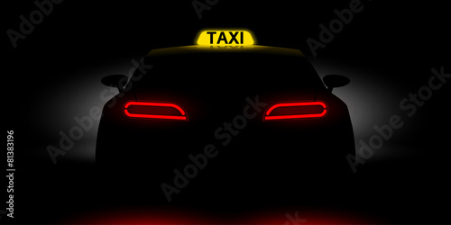 Fotografía realistic car taxi back view