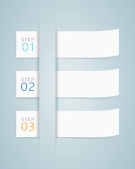 Poster - Infographic 3D Numbered Step Ribbons 2