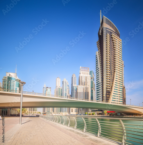 Naklejka na szybę The beauty panorama of Dubai marina. UAE