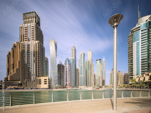 Naklejka - mata magnetyczna na lodówkę The beauty panorama of Dubai marina. UAE