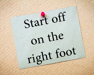 Start Off On The Right Foot