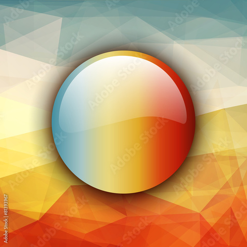 Abstract background warm texture design and glossy button.