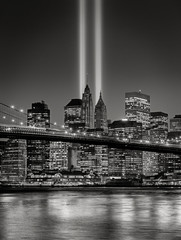 Wall Mural - Tribute in Light, September 11 Commemoration, New York City