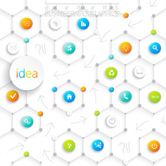 Poster - Modern infographic design with place for your text. Can be used
