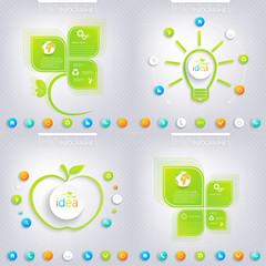 Poster - Modern green infographic design with place for your text