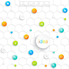 Poster - Modern infographic design with place for your text. Can be used