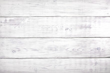 Old White Wood Background, Rustic Wooden Surface With Copy Space