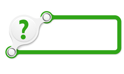 Poster - Vector green box for your text and question mark