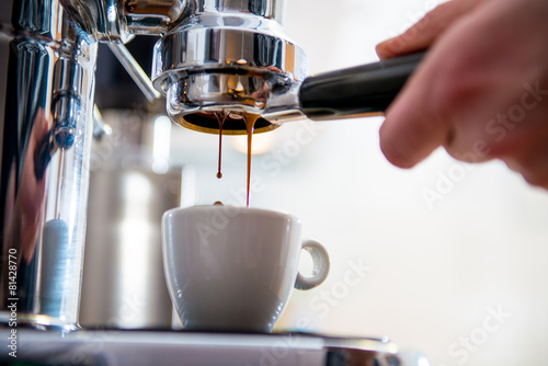 Fotografía porta filter espressomachine