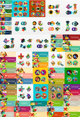 Mega collection of flat web infographics