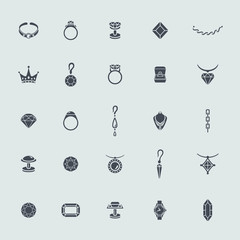 Poster - set of jewelry icons