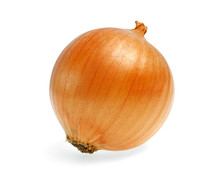 Ripe Onion On A White Background