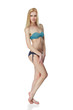 © Chernenko Timofey - Full length beautiful slim tanned woman in bikini, isolated on w