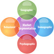 Market segmentation business diagram illustration